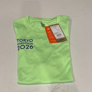 ASICS Mens/Womens Lime Green Tokyo Marathon Performance Tee